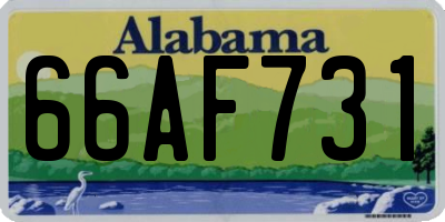 AL license plate 66AF731