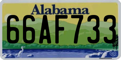 AL license plate 66AF733