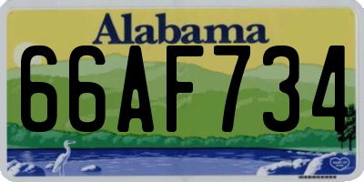 AL license plate 66AF734