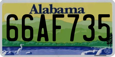AL license plate 66AF735