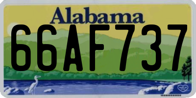 AL license plate 66AF737