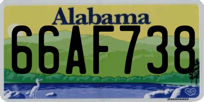 AL license plate 66AF738