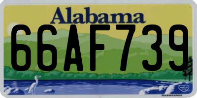 AL license plate 66AF739