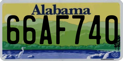 AL license plate 66AF740
