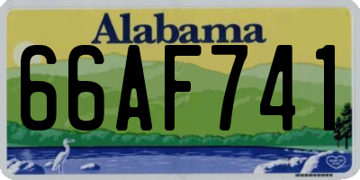 AL license plate 66AF741