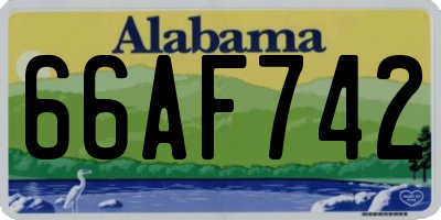 AL license plate 66AF742