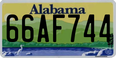 AL license plate 66AF744