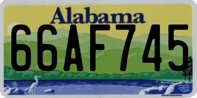 AL license plate 66AF745
