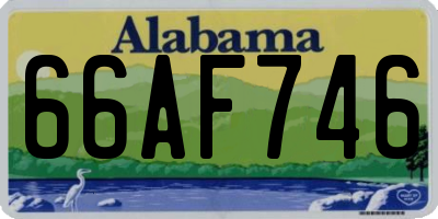 AL license plate 66AF746