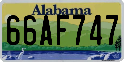 AL license plate 66AF747