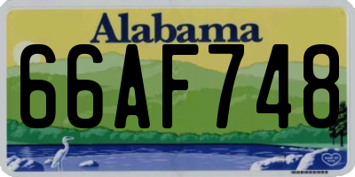AL license plate 66AF748