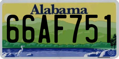 AL license plate 66AF751
