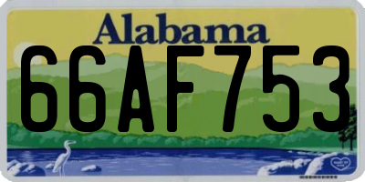 AL license plate 66AF753