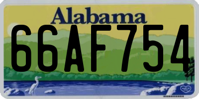 AL license plate 66AF754