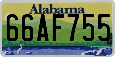 AL license plate 66AF755