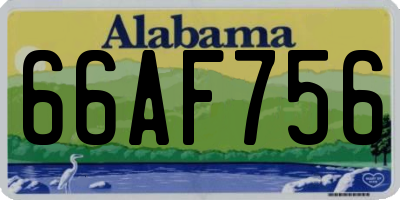 AL license plate 66AF756