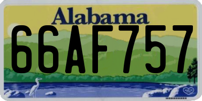AL license plate 66AF757