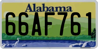 AL license plate 66AF761
