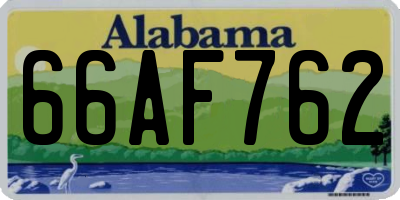 AL license plate 66AF762