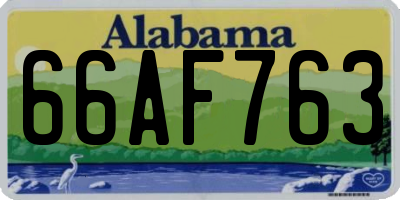 AL license plate 66AF763