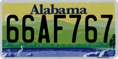 AL license plate 66AF767