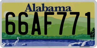 AL license plate 66AF771