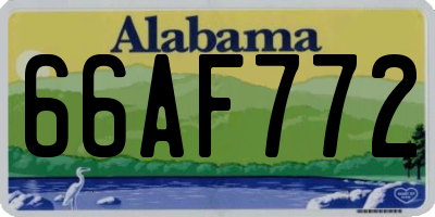 AL license plate 66AF772