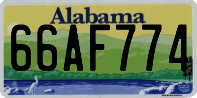 AL license plate 66AF774