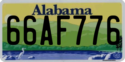 AL license plate 66AF776