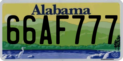 AL license plate 66AF777