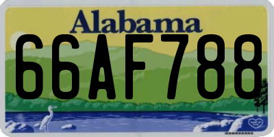 AL license plate 66AF788