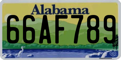 AL license plate 66AF789