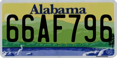 AL license plate 66AF796
