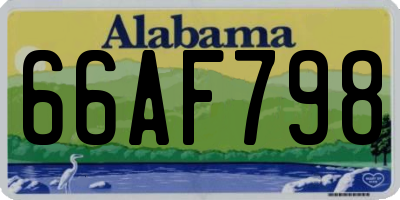 AL license plate 66AF798