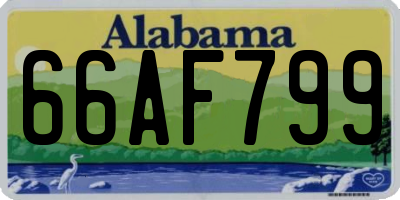 AL license plate 66AF799