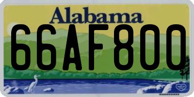 AL license plate 66AF800