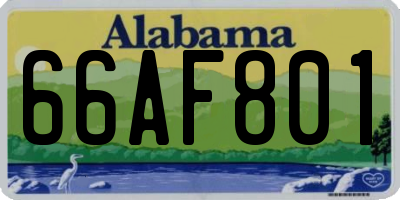 AL license plate 66AF801