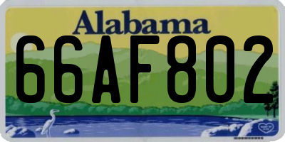 AL license plate 66AF802