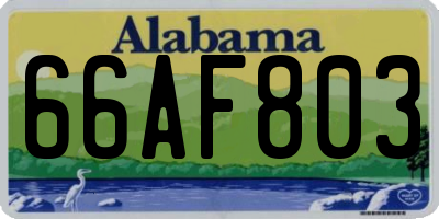 AL license plate 66AF803