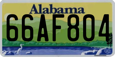 AL license plate 66AF804