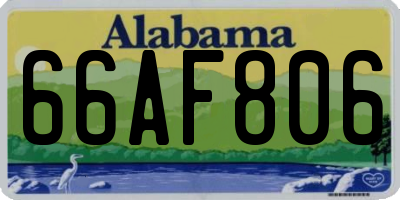 AL license plate 66AF806