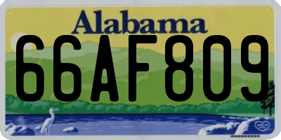 AL license plate 66AF809