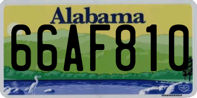 AL license plate 66AF810