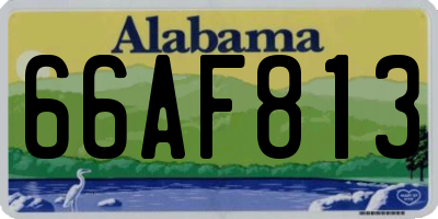 AL license plate 66AF813