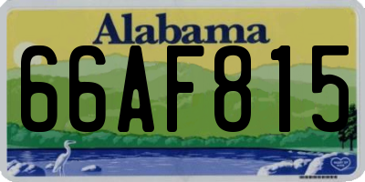 AL license plate 66AF815