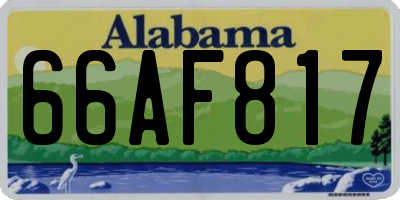 AL license plate 66AF817
