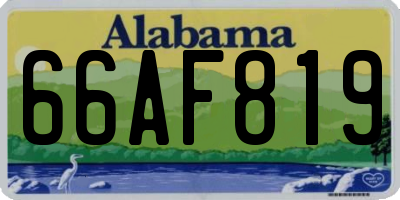 AL license plate 66AF819