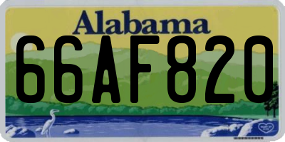 AL license plate 66AF820