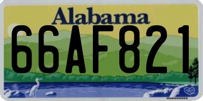AL license plate 66AF821