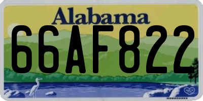 AL license plate 66AF822